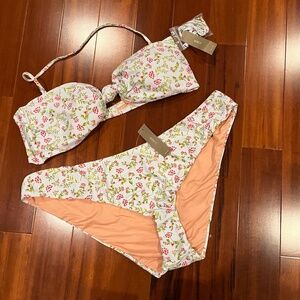 New NWT JCrew Multi Floral Bikini Swim Two Piece Set Printed Plus Size 2X XXL‎